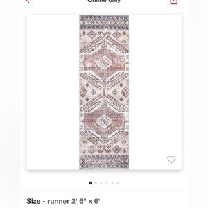 30” by 72” (2’6” by 6’) NuLoom Washable Rug Runner in Peach